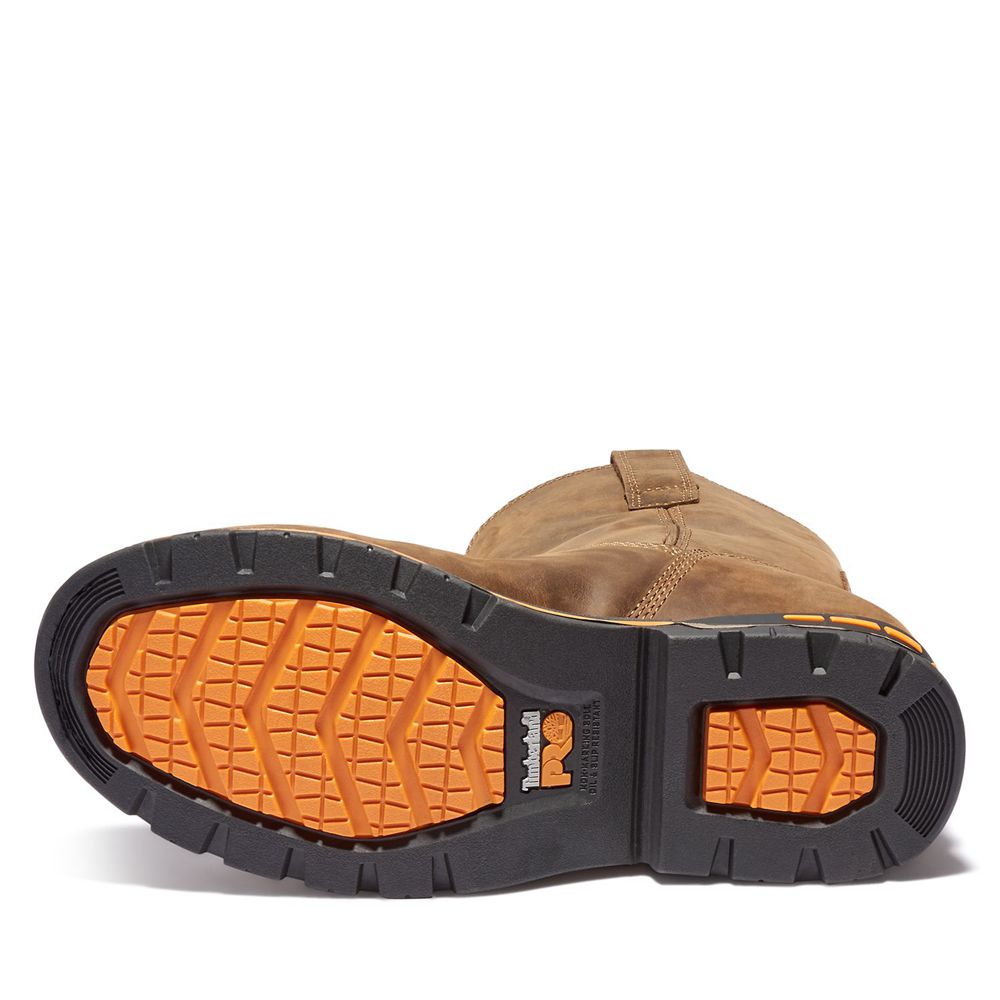 Botas de Trabajo Masculino - Timberland Pro® Ag Boss Alloy Toe Pull-On - XWKGI4506 - Marrom